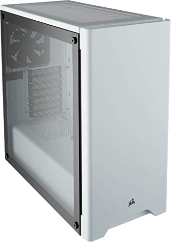 Corsair Carbide 275R - Caja de ordenador semitorre para juegos (Torre ATX mediana con ventana de vidrio templado), blanco