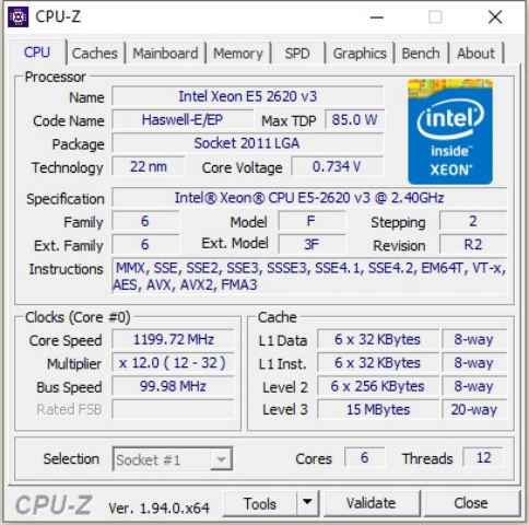 stress test de la CPU con CPUID CPU-Z