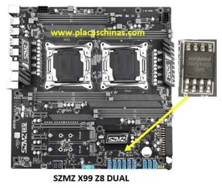 BIOS winbond 25q128fvsg en placa szmz z8 x99