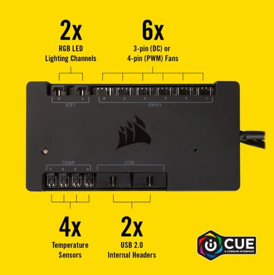 controladora ventiladores corsair commader pro