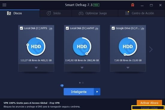smart defrag como activar version free