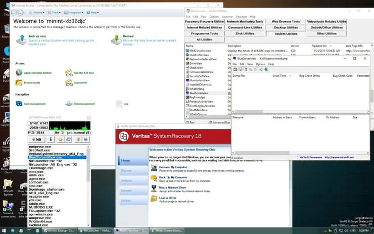 winpe-10-8-sergei-strelec acronis_backup nirlauncher veritas_system_recovery_disk process_killer