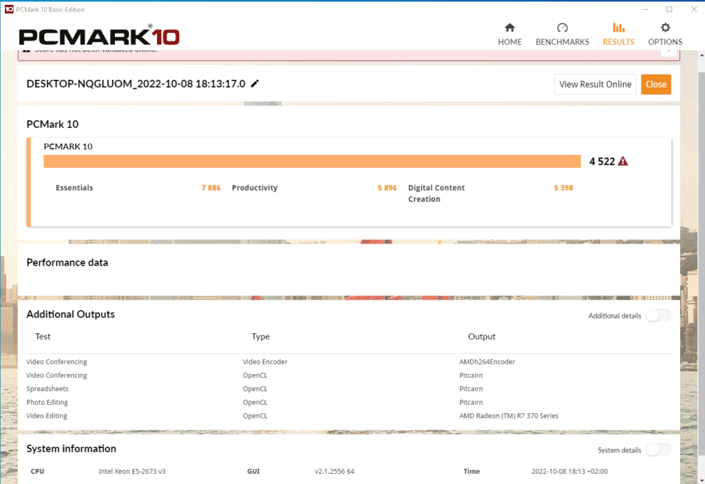 CPUMARK 10 2673V3 CON TBU r9 370