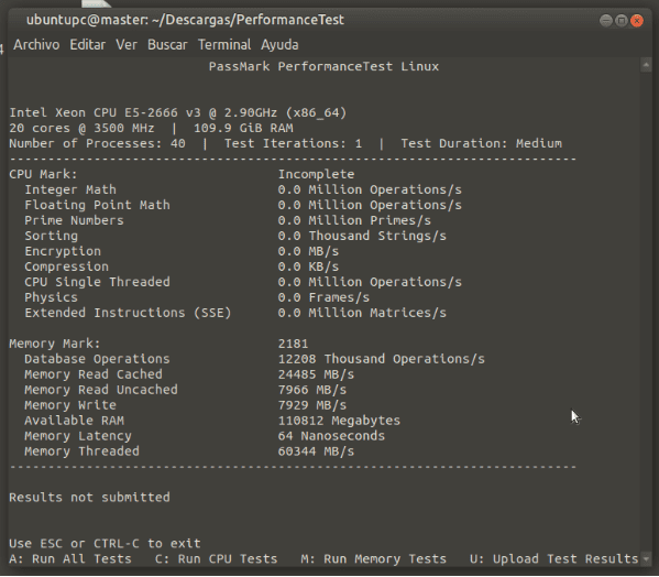 linux log performance test xeon 2666v3 dual 112 gb ram