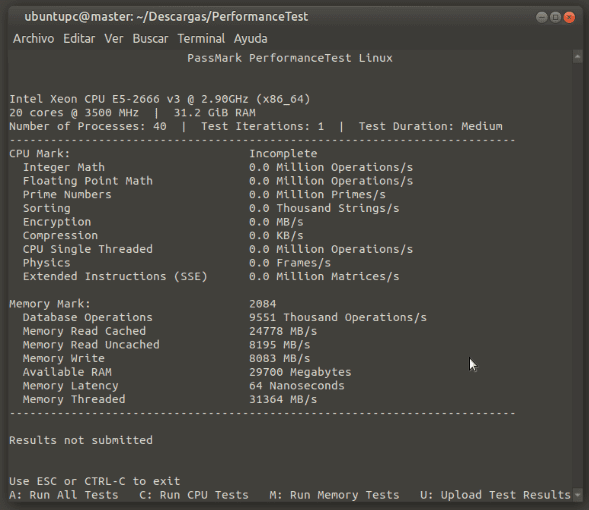 linux log performance test xeon 2666v3 dual 32gb ram