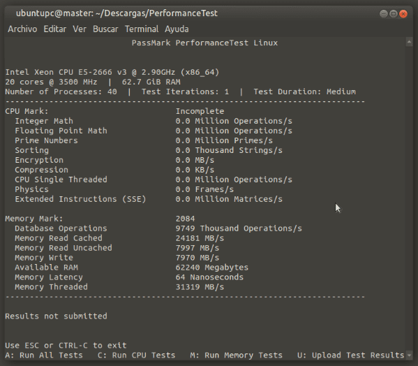 linux log performance test xeon 2666v3 dual 64 gb ram