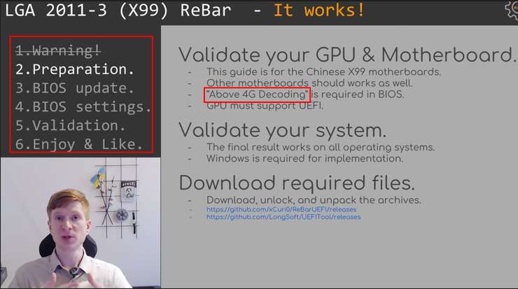 requisitos resizable bar en x99