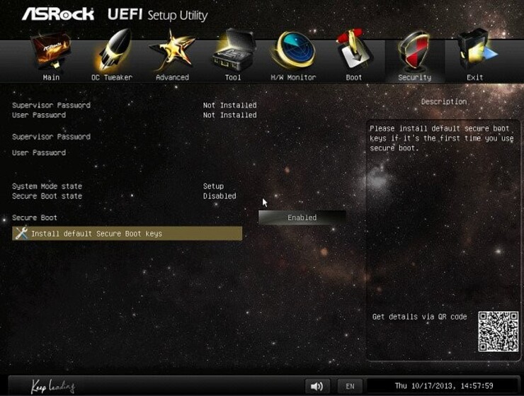 non Key Management Secure Boot Keys